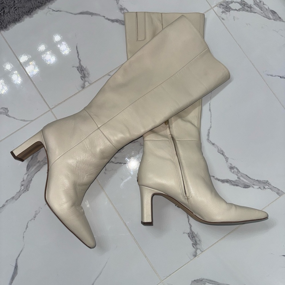 Sam Edelman Cream Leather Boots! - Picture 3 of 8